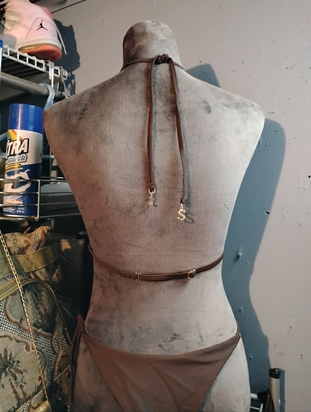 "SYN" SWIMWEAR! BIKINI'S!!! BROWN WITH GOLD "S" & GOLD ,PEARL,sizes xs,s,l,m,2xl - Picture 5 of 6